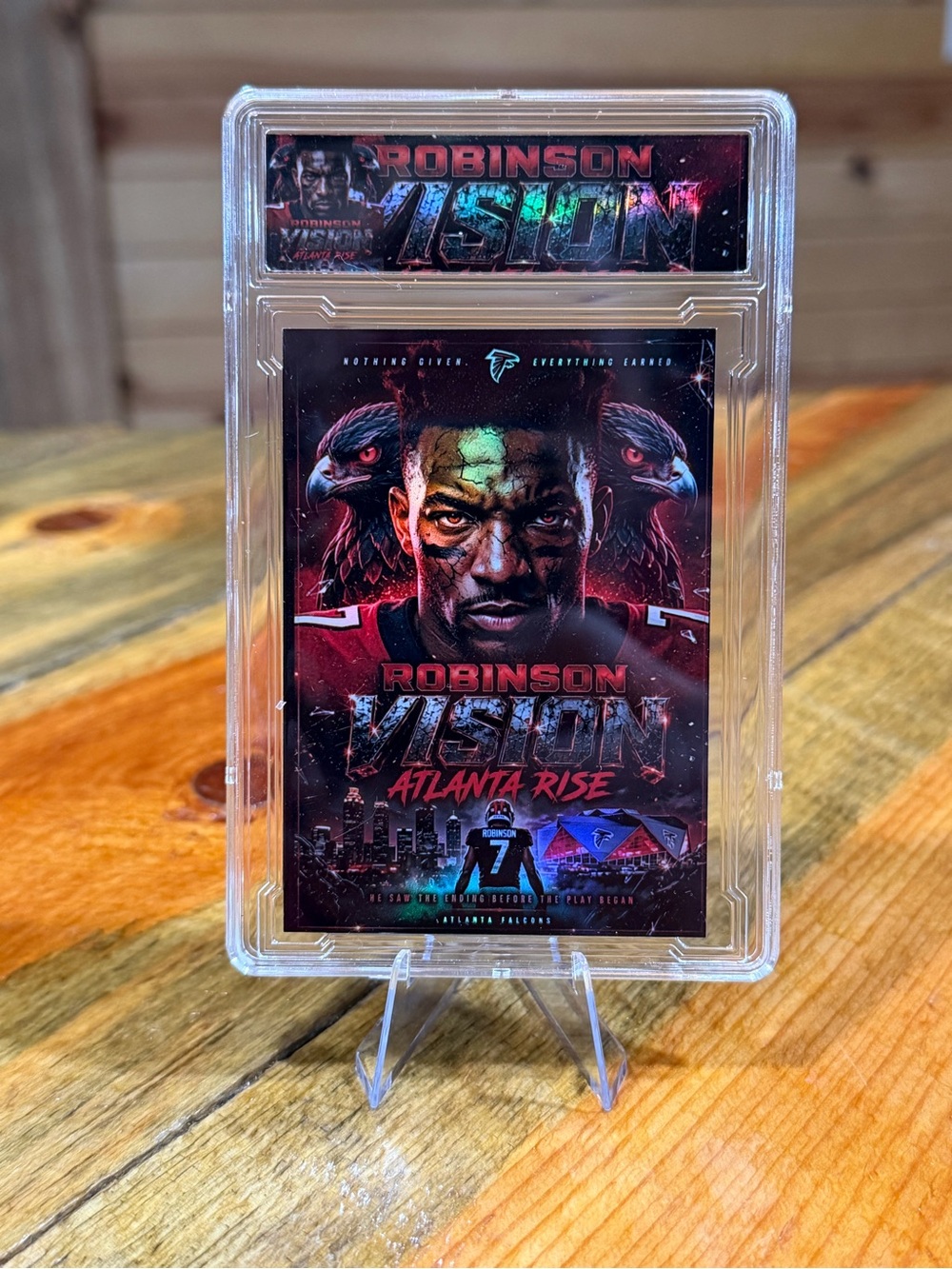 Bijan Robinson Atlanta Falcons ‘Vision’ Custom Football Slab